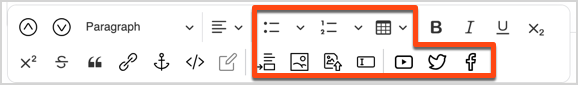 Available Rich Text block elements Available Rich Text block elements